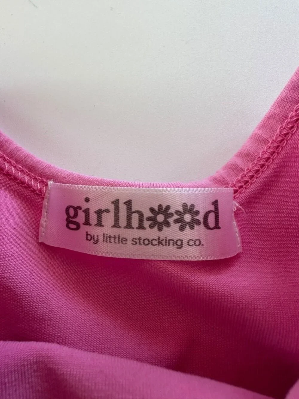 Little Stocking Co Girlhood Size 8 Pink Twirl Dress Pockets